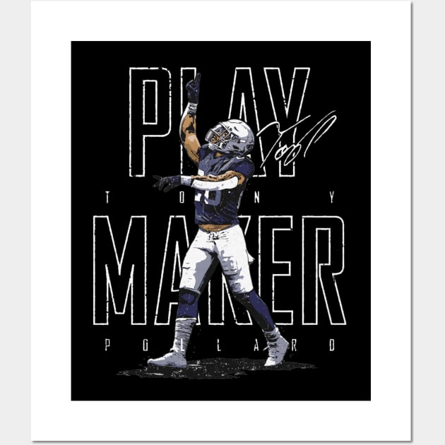 Tony Pollard Dallas Play Maker Wall Art by MASTER_SHAOLIN